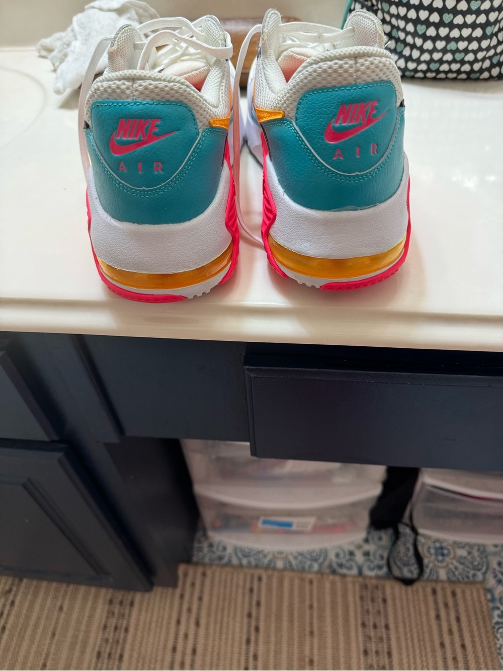 Nike Mens Excee Air Max Turquoise Pink white Sneakers - Picture 5 of 7